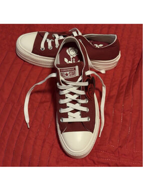 Converse A13653C All Star Valentines Day Womens Sneakers In Dark Red US 8